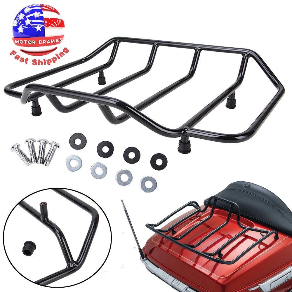 Tour Trunk Pak Pack Top luggage Rack Rail For Harley Road King Street Glide