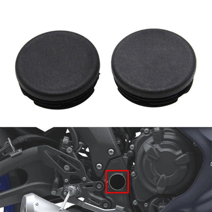 Black Frame Hole Cover Caps Plug Decorative 2PCS For YAMAHA YZF-R7 2021-2022
