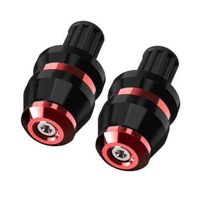 2x Universal 22mm 7/8" Motor Handlebar Grips Bar End Slider Cap Plugs CNC Red