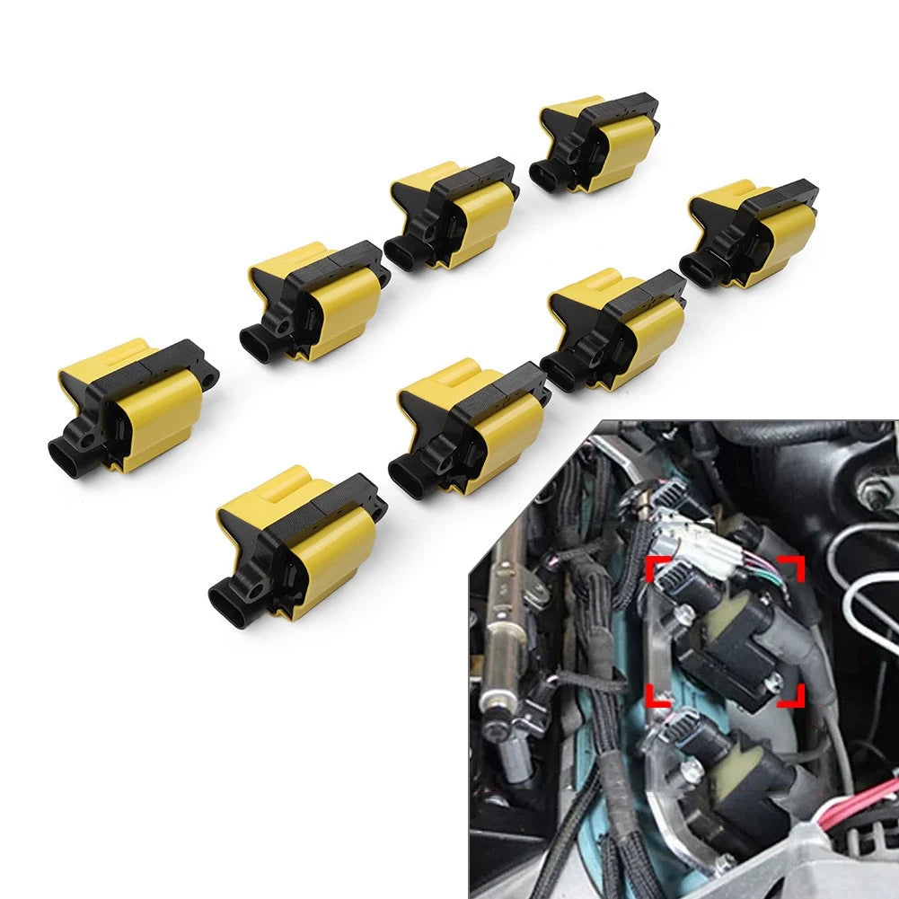 8PCS Square Ignition Coil Pack UF271 For Chevrolet Silverado For GMC Sierra 1500