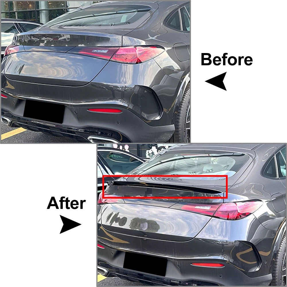 Glossy Black Tail Wing Rear Trunk Spoiler For Benz GLC Class Coupe C254 23-24