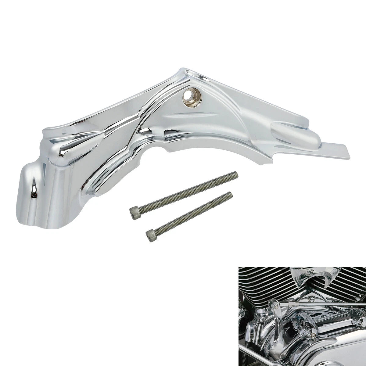 Chrome Cylinder Base Side Cover Fit For Harley Touring Road King Glide 2007-2016