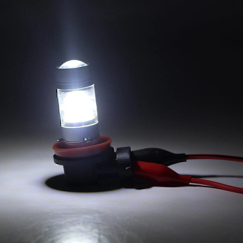2Pcs H8 White High Power COB LED Bulb Fog/Driving 3030 SMD Head Light Projection
