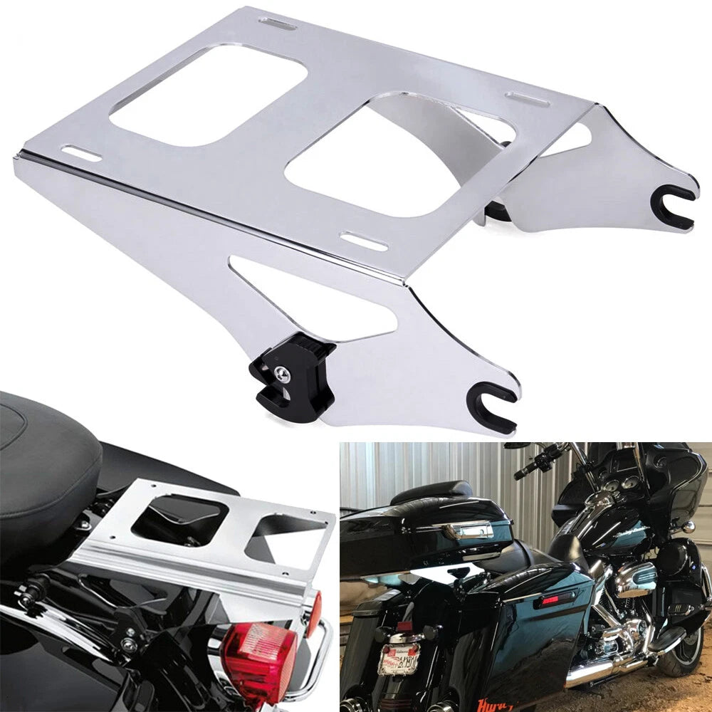 Detachable TwoUp Tour Pak Pack Mount Trunk Luggage Rack For Harley Touring 14-UP