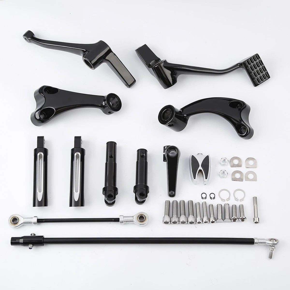 Forward Control Footpegs Lever Linkage For Harley Sportster 883 1200 48 72 14-22