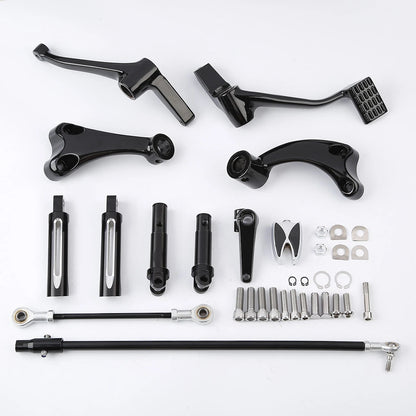 Forward Control Footpegs Lever Linkage For Harley Sportster 883 1200 48 72 14-22