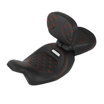 Driver Passenger Seat Rider Backrest Pad For Harley Street Road Glide 2009-23 22
