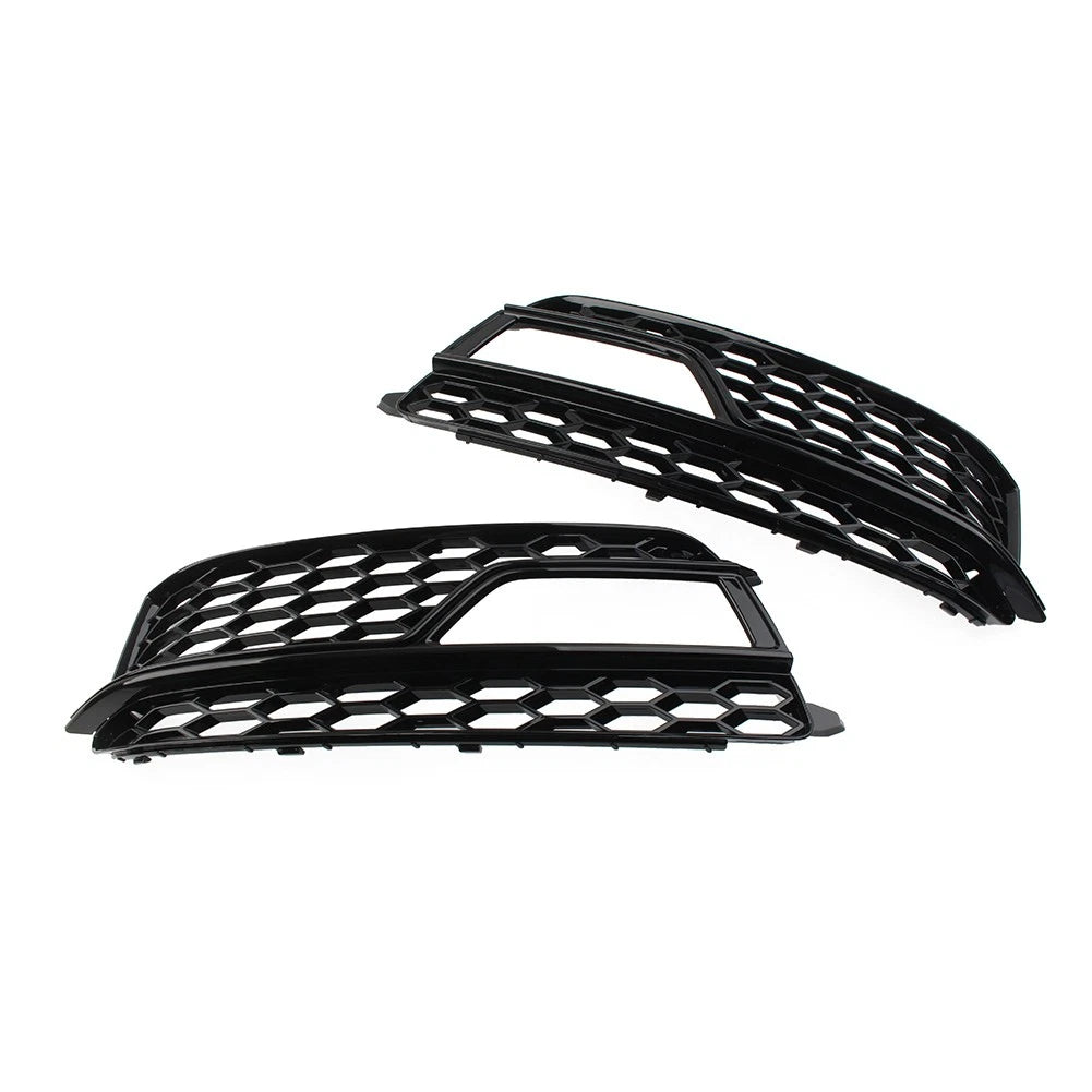 1 Pair Front Bumper Mesh Fog Light Grille Grill For Audi A5 S5 2013-2017