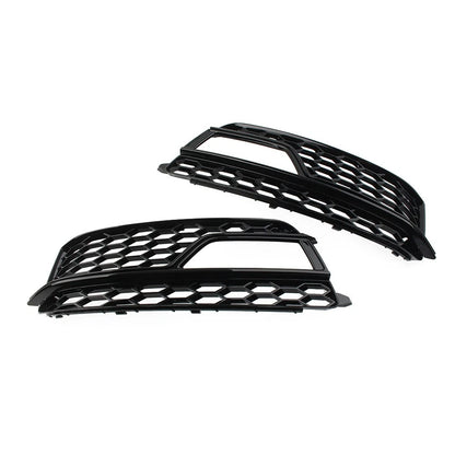 1 Pair Front Bumper Mesh Fog Light Grille Grill For Audi A5 S5 2013-2017