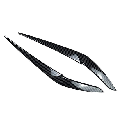 Front Fog Light Lamp Eyebrow Cover Trim For BMW X5 2018-22 X6 19-22 Carbon Fiber