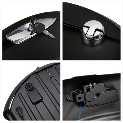 Matt Black Saddlebag Audio Lid Electronic Latch For Indian Chieftain Roadmaster