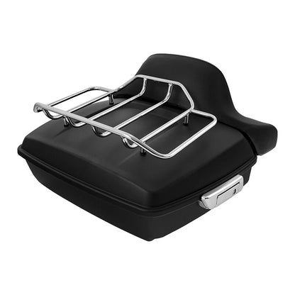 Matte Chopped Trunk Backrest Pad Mount Rack Fit For Harley Touring 2014-Up 2015