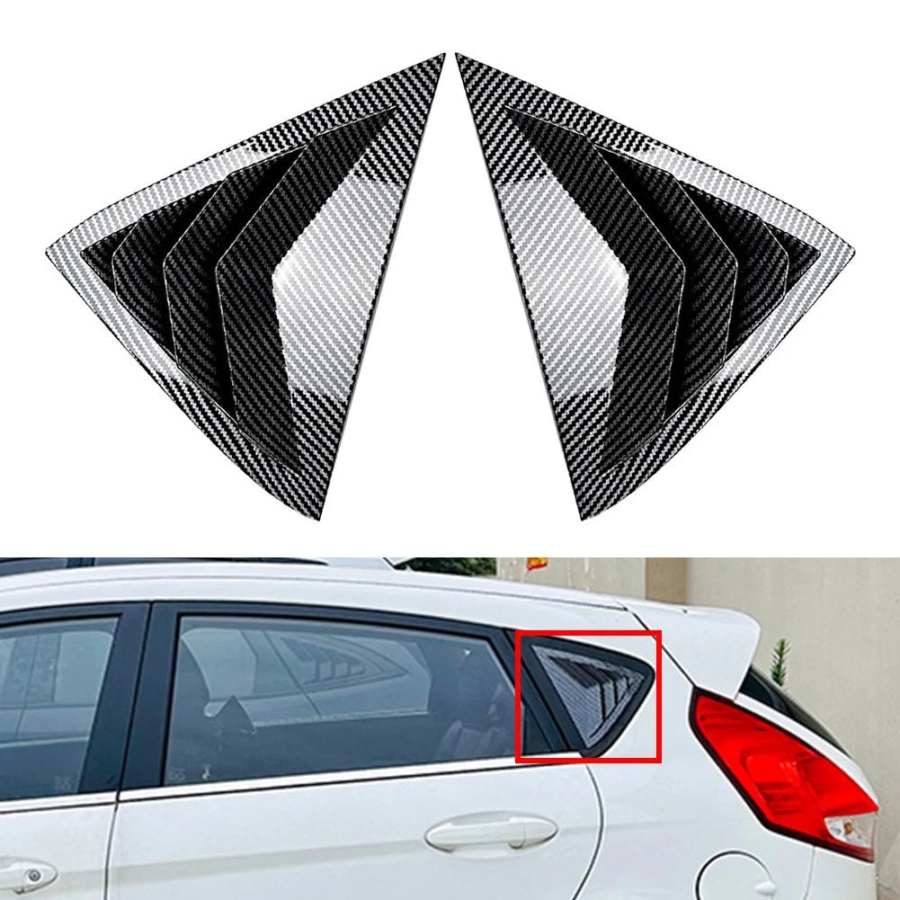 Carbon Look Rear Louver Shutter Cover For Ford Fiesta MK7 MK7.5 Hatchback 08-17