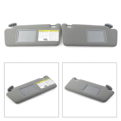 1 Pair LH & RH Sides Gray Sun Visor for Toyota Tacoma 2005 - 2015 W/O Light US