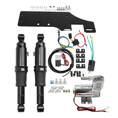 Rear Air Ride Suspension Kit Fit For Harley Electra Street Road Glide King 94-Up