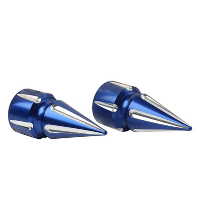 Front Axle Cap Nut Cover 3.6" For Harley Softail 07+ Dyna 08+ Street Glide Blue