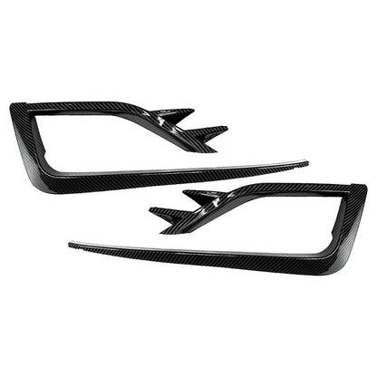 Carbon fiber Fog Light Lamp Cover Bumper Grille Trim For VW Golf MK7.5 2017-2019