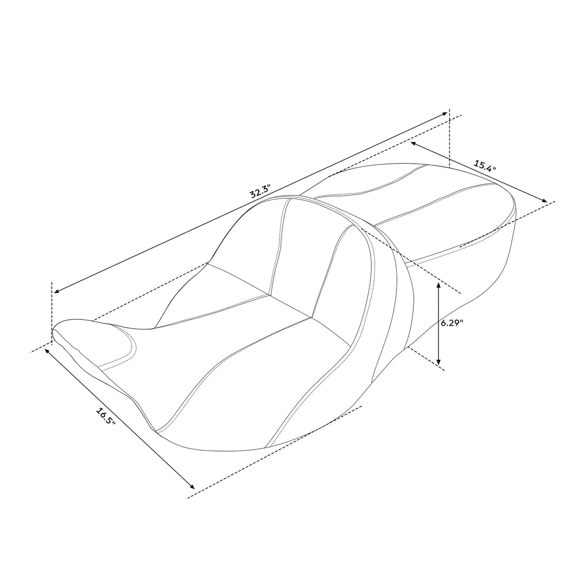 Driver Passenger Seat For Harley Touring Electra Street Road Glide King 2009-Up
