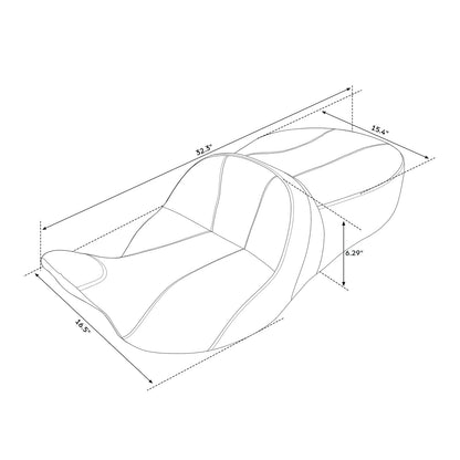 Driver Passenger Seat For Harley Touring Electra Street Road Glide King 2009-Up