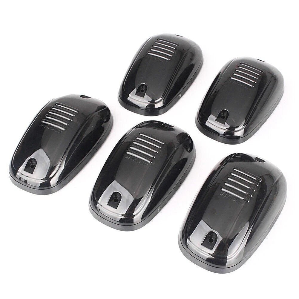 9x LED Cab Roof Top Marker Running Light Smoke Amber For 4x4 SUV Crossover Jeep