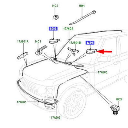 Front Windshield Washer Nozzle For Land Rover Range Rover L322 2002-12 LR040670