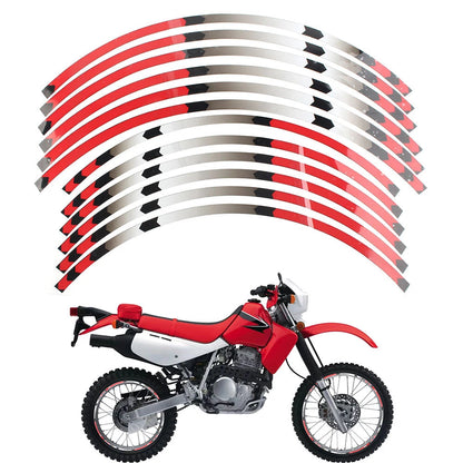 Fit HONDA XR650L 93-2021 XR250l 91-02 Rim Wheel Stripes Decals Tape Stickers red
