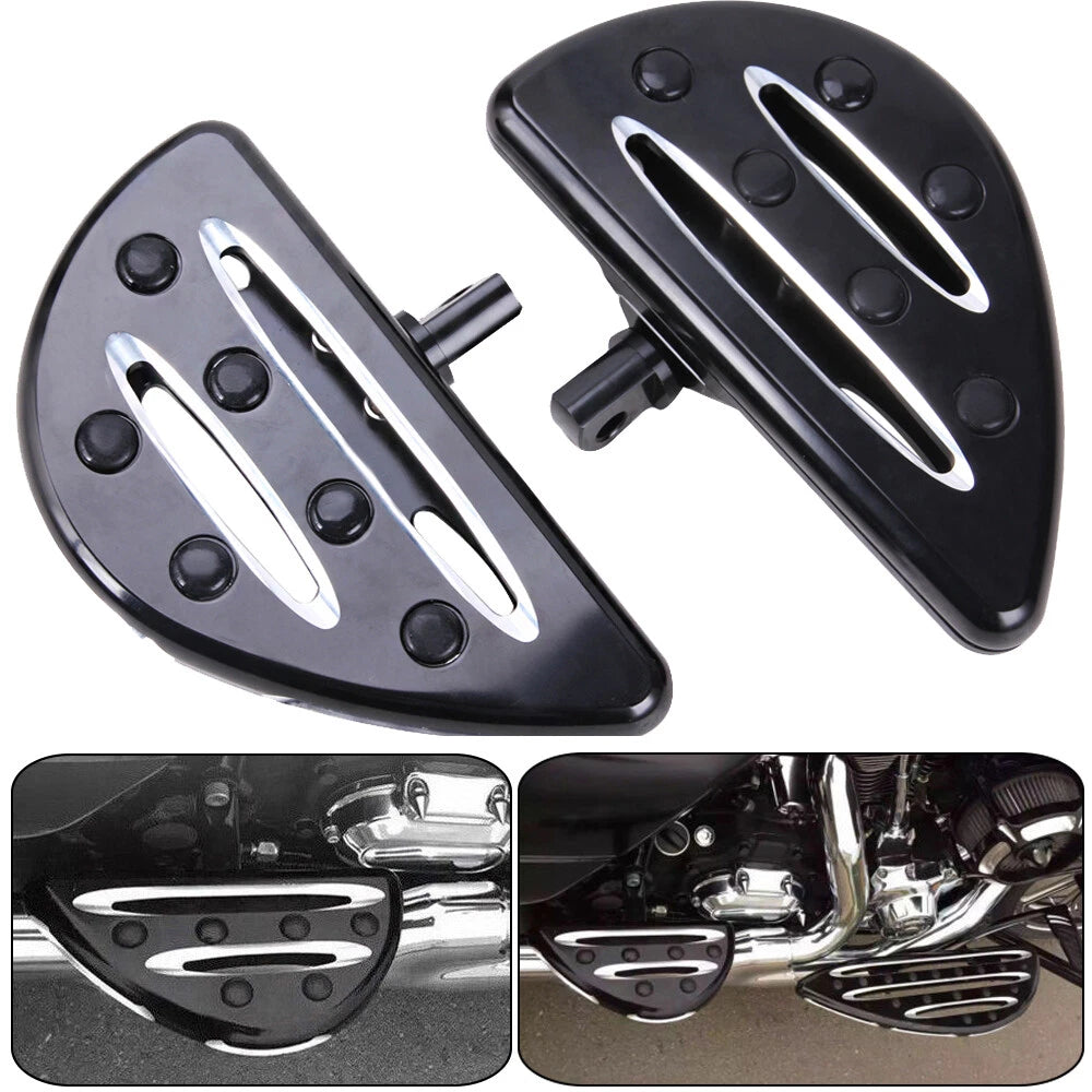 Rear Floorboards Foot Pegs For Harley Touring Road Glide King Softail Dyna CVO