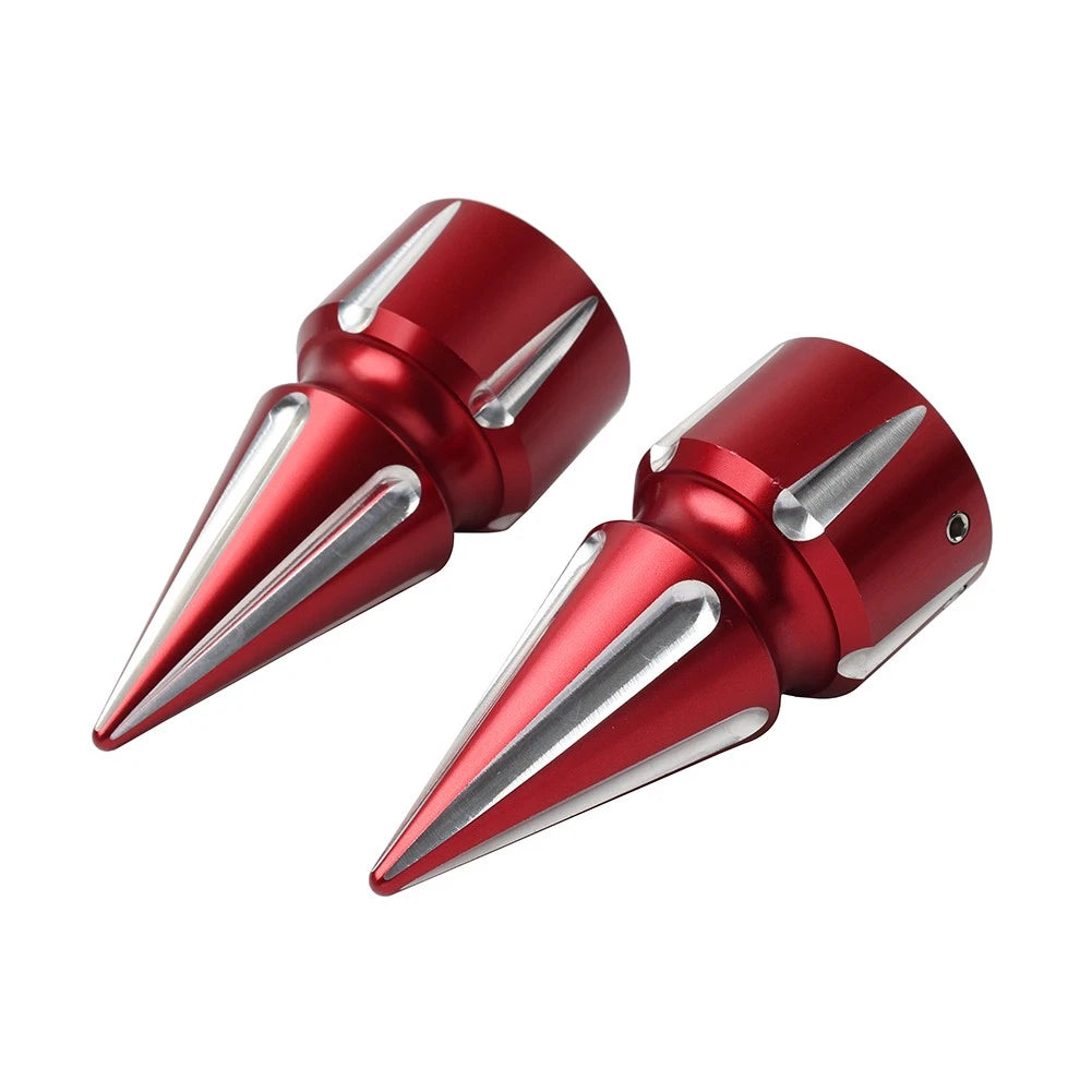 Front Axle Cap Nut Cover 3.6" For Harley Softail 07+ Dyna 08+ Street Glide Red