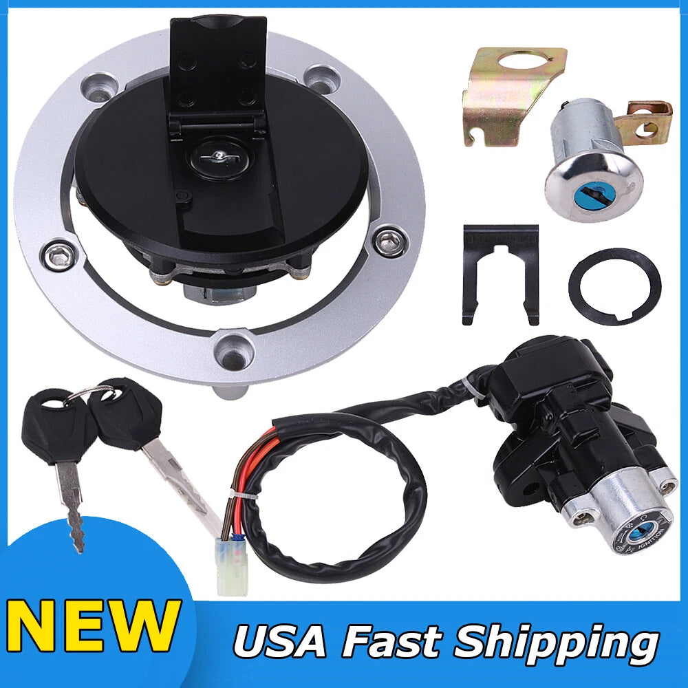 Ignition Switch Gas Cap cover Seat Lock Key Set For Suzuki GSXR600 750 2004-2015