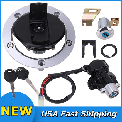 Ignition Switch Gas Cap cover Seat Lock Key Set For Suzuki GSXR600 750 2004-2015