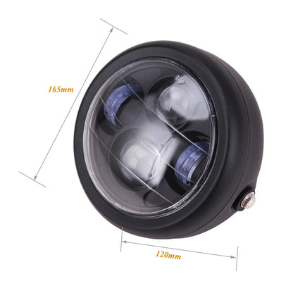6.5" Inch Motorcycle Headlight LED High/Low Light Headlight For Harley Cafe Race