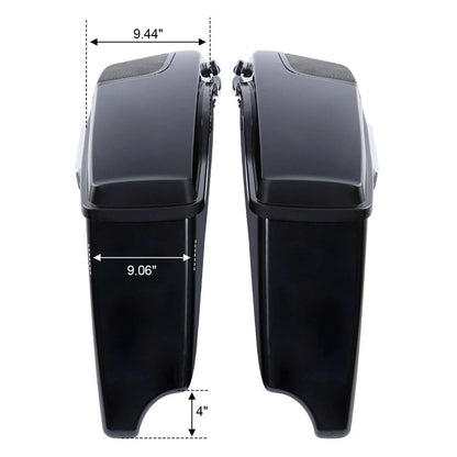 4" Extended Hard Saddlebags 5x7" Speaker Lids Fit For Harley CVO Touring 14-Up