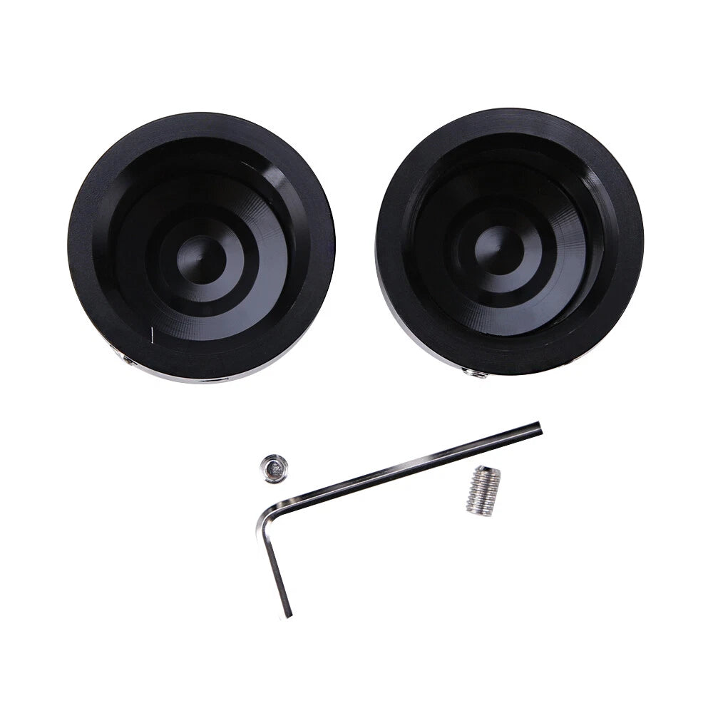 Pair Black Front Axle Nut Cover Cap For Harley Touring Trike ROAD KING ELECTRA