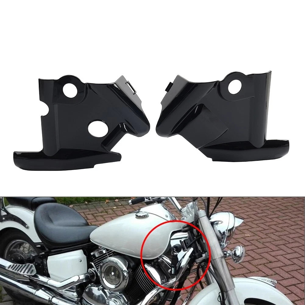 Front Fork Upper Frame Neck Cover Black For Yamaha VStar 1100 XVS1100 1999-2011