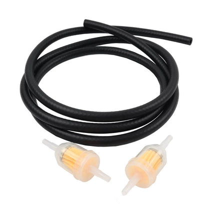 6Feet 1/4" ID Motor Gas Fuel Line Tubing + 10Pcs Hose Clamps with Fuel Filter