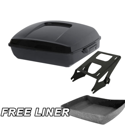 Black Chopped Trunk Mount Rack Fit For Harley Touring Street Road Glide 2014-25
