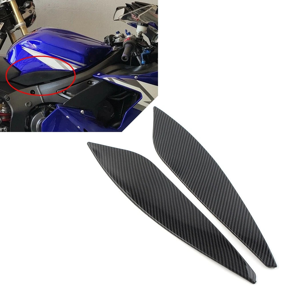 Carbon Look Motorcycle Tank Side Cover Panel Fairing For Yamaha YZF R6 2003-2005
