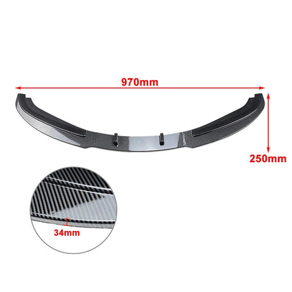 Front Bumper Spoiler Lip For BMW 3 Series E90 4-Door Sedan 2009-12 Bright Black