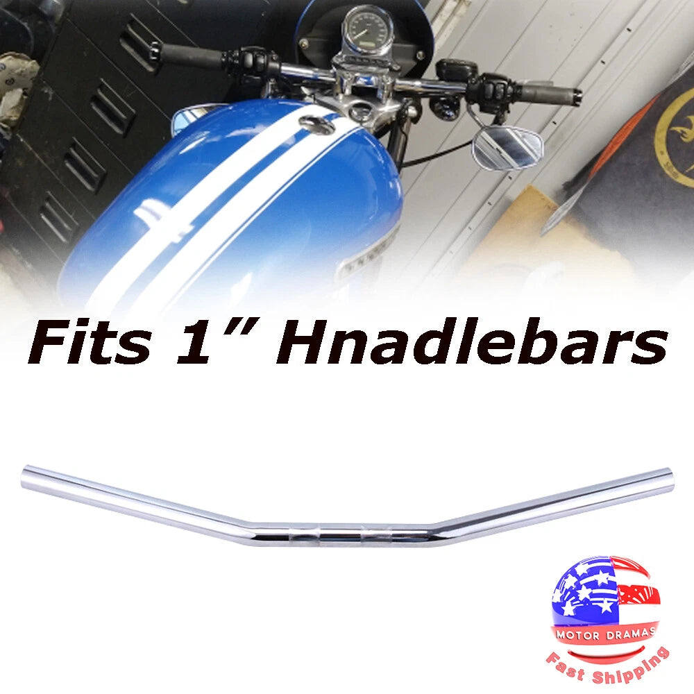 1'' Drag Bars Custom Handlebars For Harley Sportster XL 883 1200 Dyna Low Rider