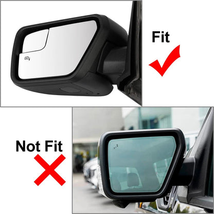 Rearview Mirror Glass With Heated Right Side For Ford F150 2021-2024