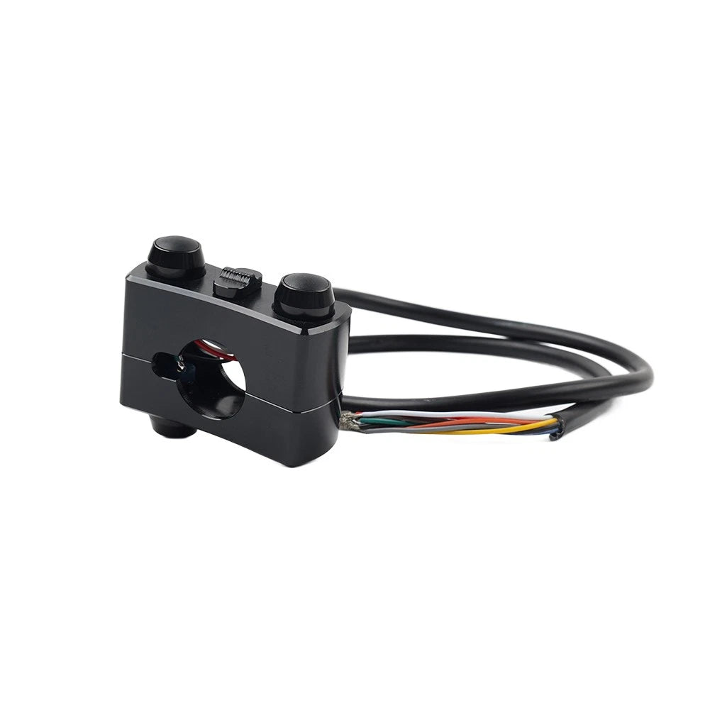 1" Handlebar Control Switch Horn Turn Signal Light Black For Harley Bobber