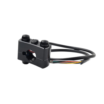 1" Handlebar Control Switch Horn Turn Signal Light Black For Harley Bobber