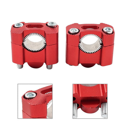HandleBar Fat Bar Mount Clamps Risers Adaptor 7/8 to 11/8 Dirt Pit Bike ATV Red