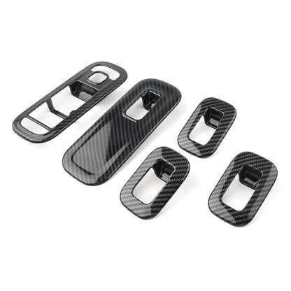 Carbon fiber Door Window Switch Cover Trims For 2019 Mercedes-Benz A-Class