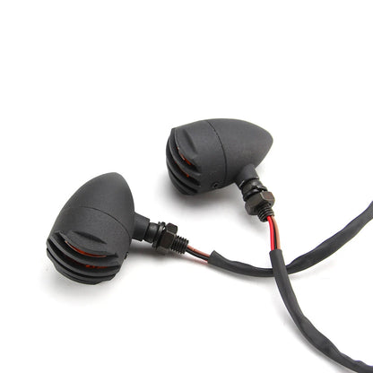 2x Motorcycle Bullet Brake Turn Signal Tail Light For Harley Chopper Bobber Cafe