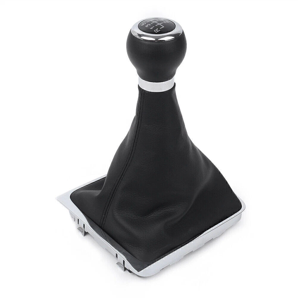 Manual Gear Shift Knob 6-Speed w/ Boot Cover Stick Lever Gaiter for VW Passat B6
