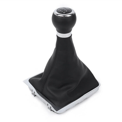 Manual Gear Shift Knob 6-Speed w/ Boot Cover Stick Lever Gaiter for VW Passat B6