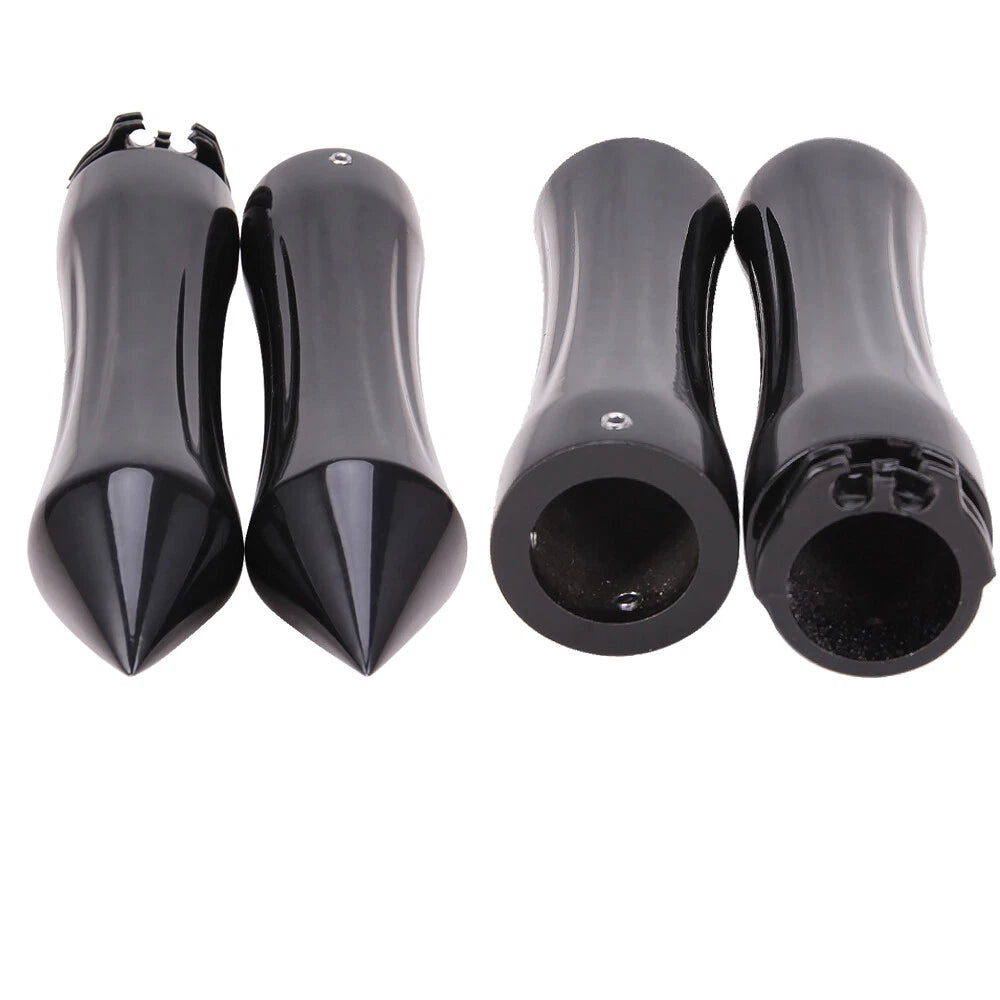 1" Motorcycle Spike Handlebar Hand Grips With Throttle For Harley Honda Kawasaki