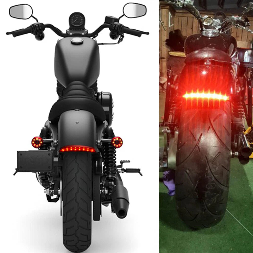 Smoke LED Brake Tail Light Turn Signal For Harley Sportster 883 1200 Forty Eight
