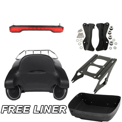 King Trunk Pad Light Rack Speakers Docking For Harley Electra Road Glide 2014-26